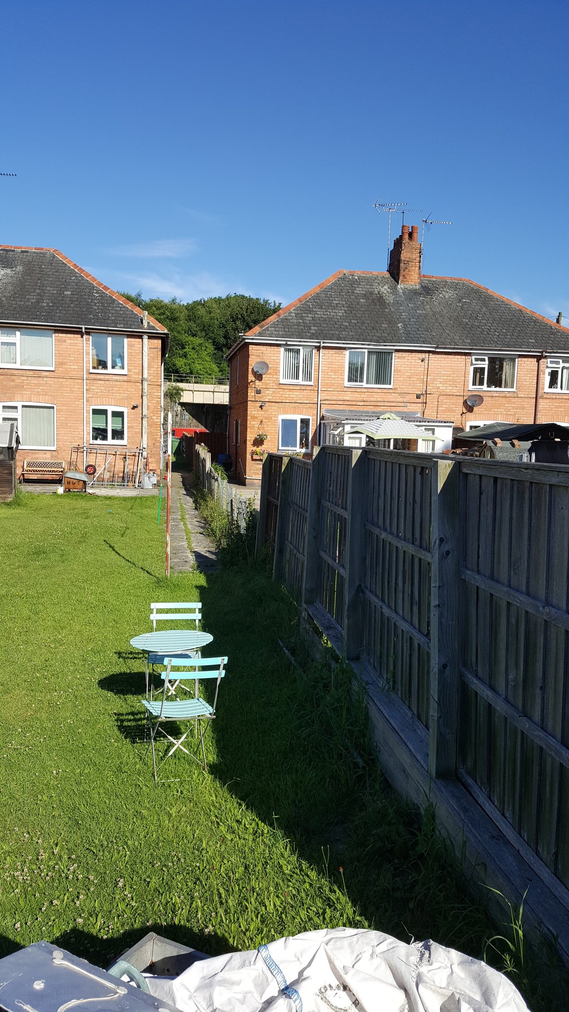 New fence along a long back garden